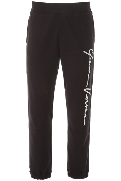 Versace Signature Sweatpants In Black,white