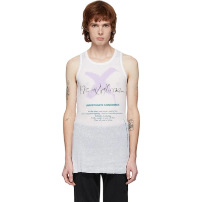 Haider Ackermann Off-white Graphic Tank Top In Ivory