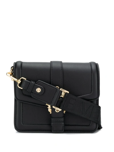 Versace Jeans Couture Buckle-embellished Crossbody Bag In Black