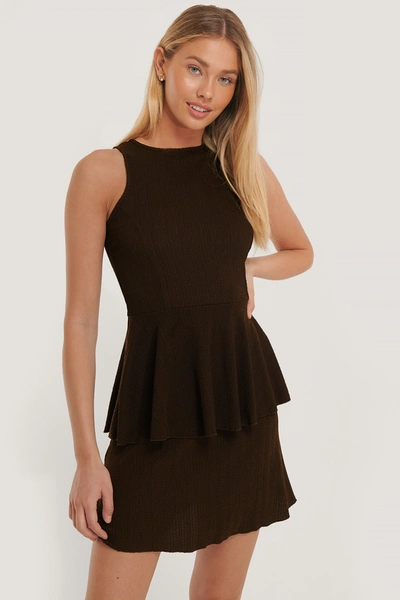 Trendyol Sleeveless Mini Dress - Brown