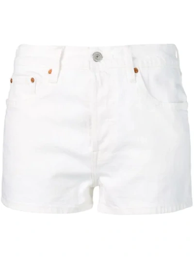 Levi's 501 Stretch Denim Shorts In White