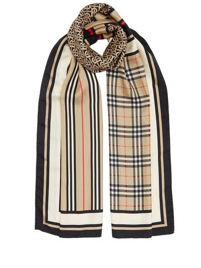 Burberry Multicolour Patterned Silk Scarf