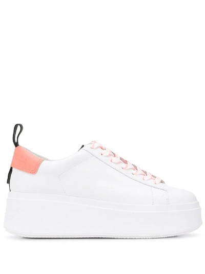 Ash Moon White Trainers With Pop Details