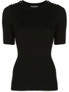 3.1 Phillip Lim Picôt-stitch Ribbed T-shirt In Black