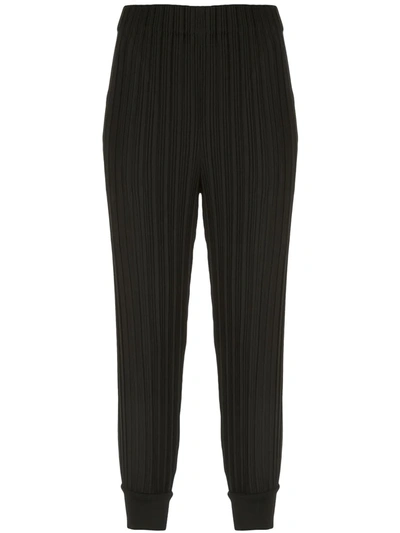 3.1 Phillip Lim Cropped Satin Tapered Pants In Black
