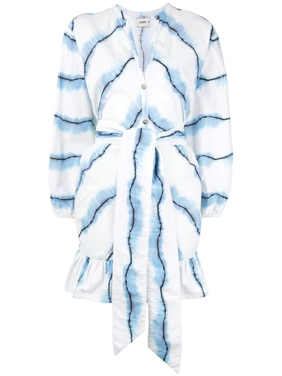 Suboo Tie-dye Wrap Mini Dress In Blue