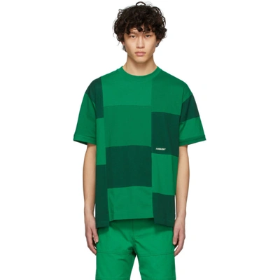 Ambush Patchwork Short-sleeve T-shirt In Green