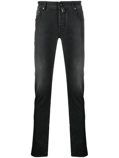 Jacob Cohen Faded-effect Slim-cut Jeans In Black