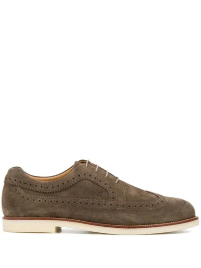 Hogan H456 Lace-up Shoes In Brown