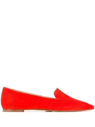 Aeyde Aurora Flat Ballerina Shoes In Red