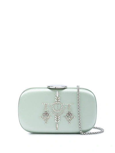 Giambattista Valli Embellished Clutch Bag In Green