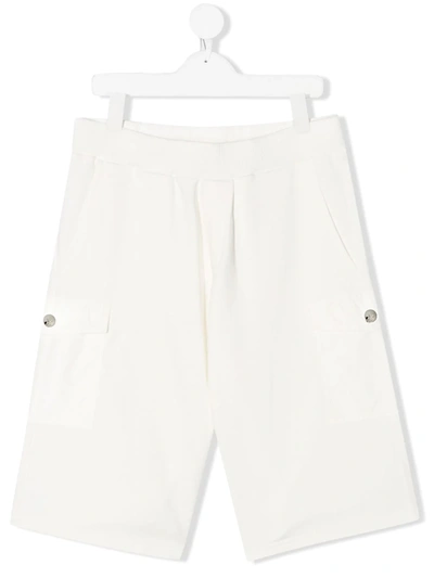 Moncler Kids' Patch Pocket Shorts In White