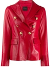 Tagliatore Fitted Double-breasted Blazer In Red