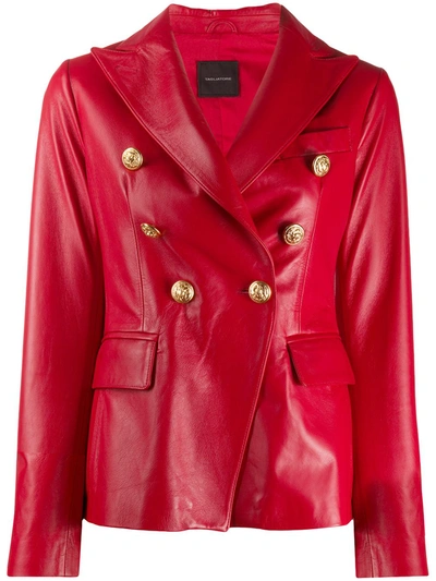 Tagliatore Fitted Double-breasted Blazer In Red