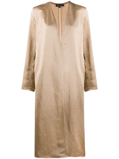 Antonelli Open-front Midi Coat In Neutrals