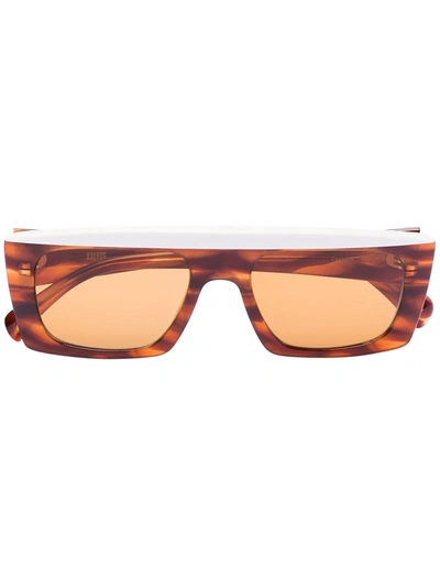 Kaleos Havana Ivory Rectangular Sunglasses In Brown
