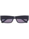 Balenciaga Rectangular Logo Sunglasses In Schwarz