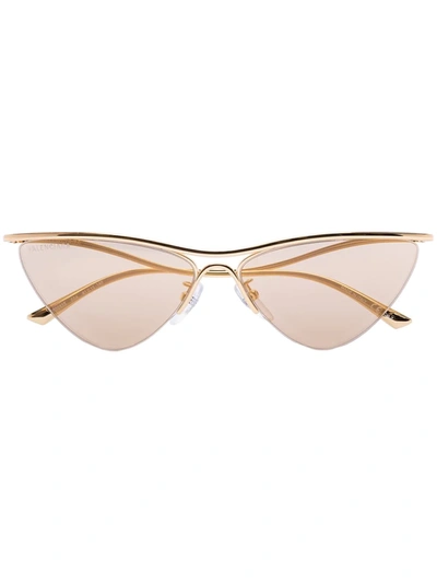 Balenciaga Curve Cat Eye-frame Sunglasses In Gold