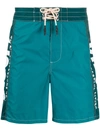 Diesel Wave Long Swim Shorts In Green