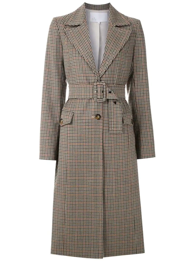 Nk Belted Check Coat In Neutrals