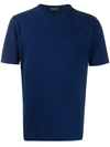 Roberto Collina Short-sleeve Fitted T-shirt In Blue