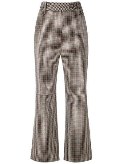 Nk Check Cropped Trousers In Neutrals