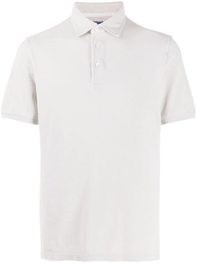 Fedeli Plain Polo Shirt In Neutrals