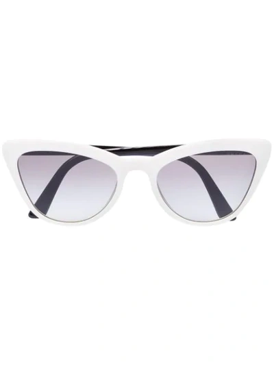 Prada Cat Eye Tinted Sunglasses In White