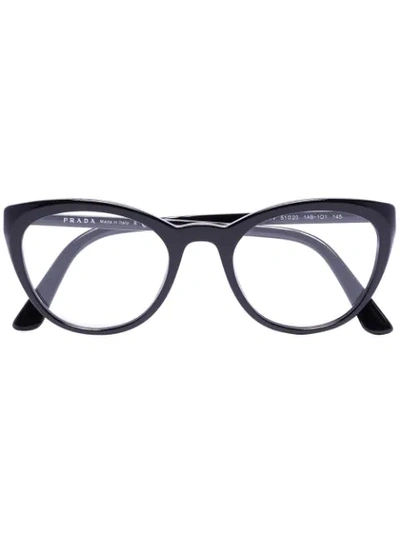 Prada Black Cat Eye Optical Glasses