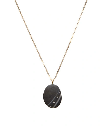 Cvc Stones 18k Gold Oval Intent Necklace - One Of A Kind, 18"l