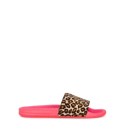 Apl Athletic Propulsion Labs Iconic Leopard-print Calf Hair Sliders
