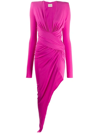Alexandre Vauthier Asymmetric Stretch-jersey Gown In Pink