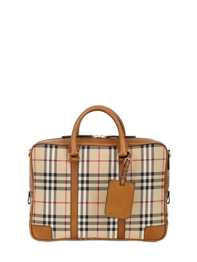 Burberry Tan Horseferry Check Nylon And Leather 'newburg' Convertible  Briefcase | ModeSens