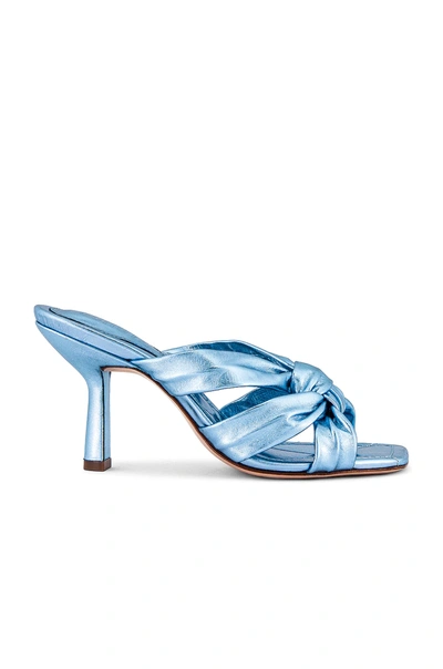 Schutz Laritta Sandal In Metallic Ice Blue