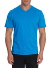Robert Graham Maxfield V-neck Tee In Turquoise