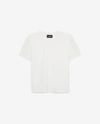 The Kooples White Rock T-shirt In Cotton With Lace Detail In Ecru