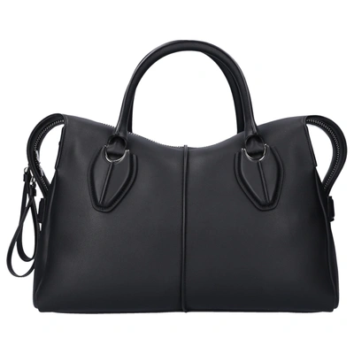 Tod's Handbag D-styling M Calfskin In Black