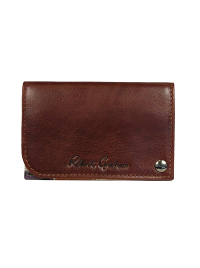 Robert Graham Button Wallet In Whiskey