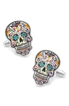Cufflinks, Inc . 'day Of The Dead' Cuff Links In Silver/ Black/ Pink