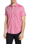 Robert Graham Jackson Short-sleeve Shirt, Bloomingdale's Slim Fit In Red