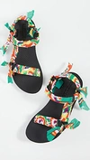 Arizona Love Women's Trekky Fun Sandals In Green,yellow,orange