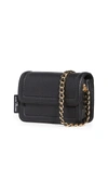 The Marc Jacobs The Mini Cushion Leather Shoulder Bag In Black