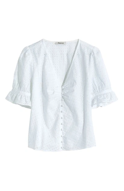 Madewell Eyelet Daylight Top In Eyelet White