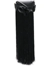 Loewe Mini Gate Fringe Leather Crossbody Bag In Black