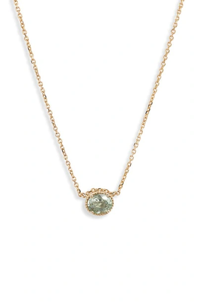 Jennie Kwon Designs Sapphire Pendant Necklace In Yellow Gold