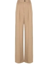 Reformation Mason Darted Wide Leg Trousers In Brown
