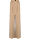 Reformation Mason Darted Wide Leg Trousers In Khaki