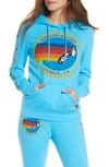 Aviator Nation Pullover Hoodie In Neon Blue