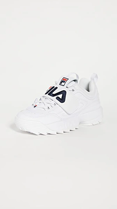 Fila Women's Disruptor Ii Applique Casual Athletic Sneakers From Finish Line In White/ Navy/ Red