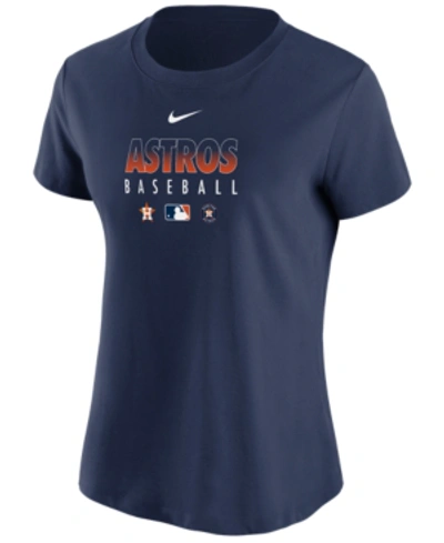 Nike Women's Houston Astros Authentic Baseball T-shirt In Navy